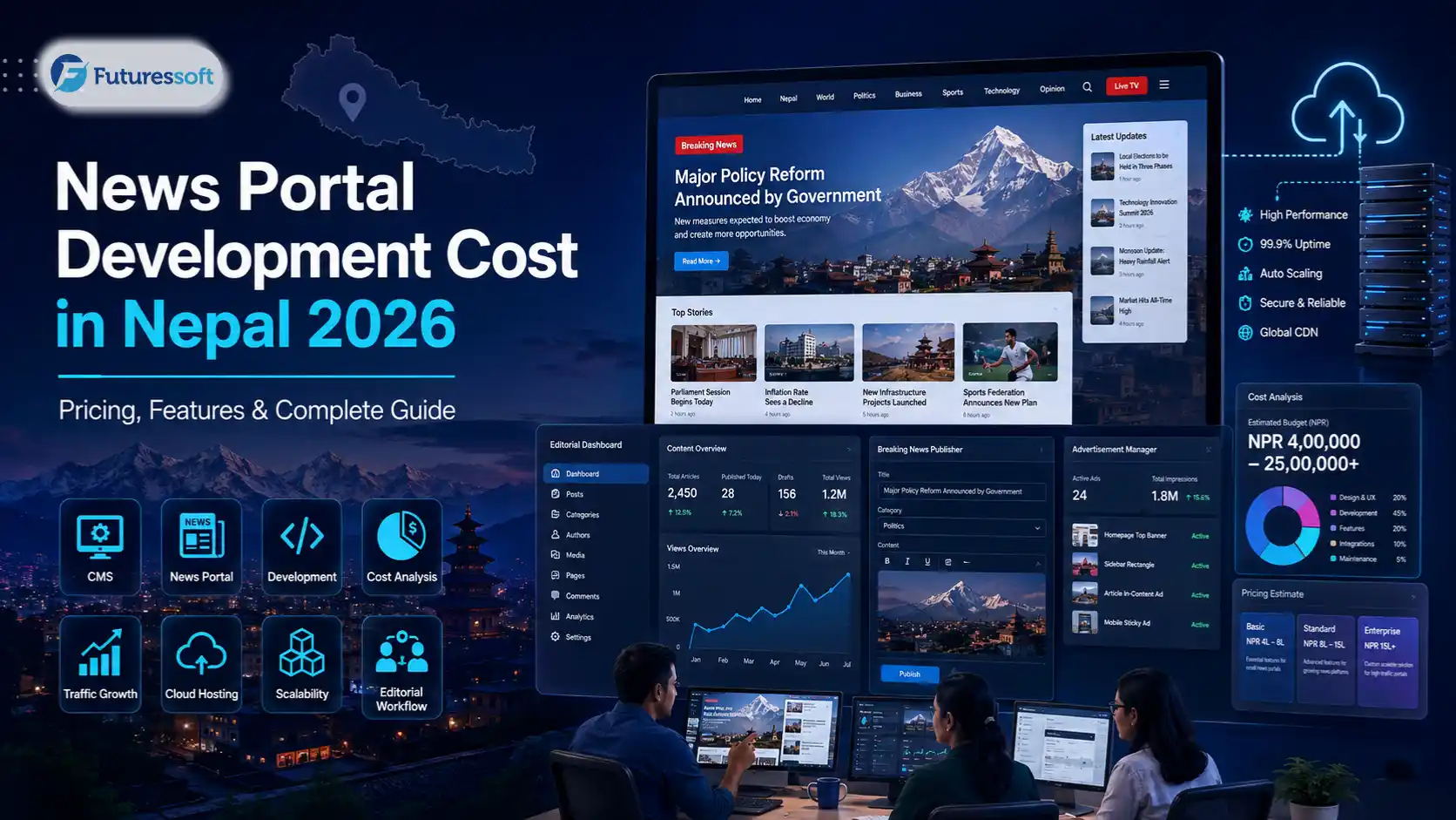News Portal Development Cost in Nepal 2026